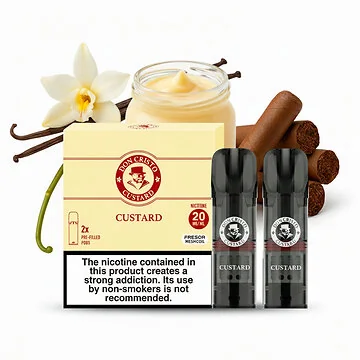 Don Cristo Pods Custard Vape Pod mit herber Tabak- und cremiger Vanillepudding-Note