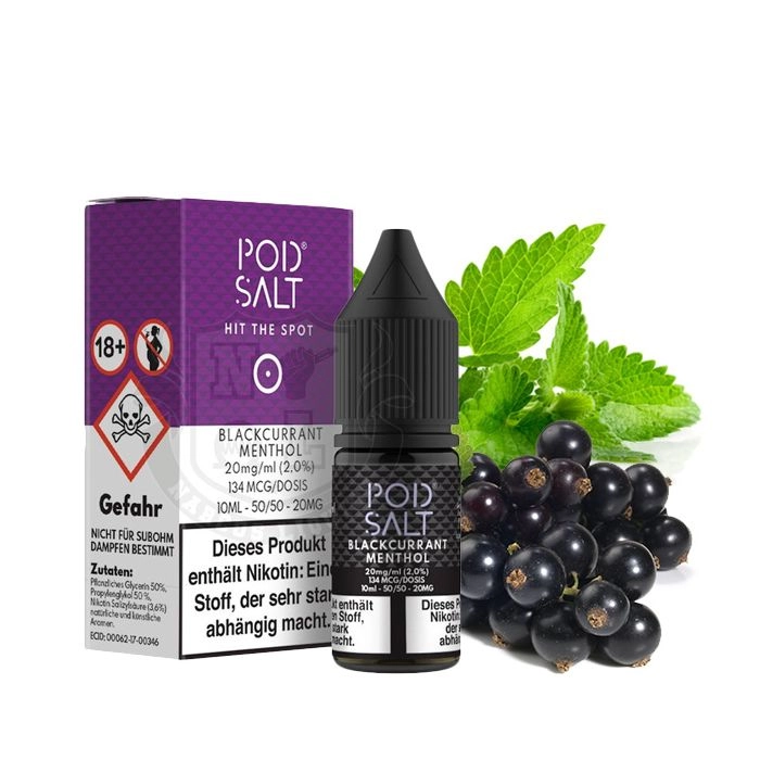 Pod Salt Blackcurrant Menthol Nikotinsalz Pod Salt Blackcurrant Menthol Nikotinsalz