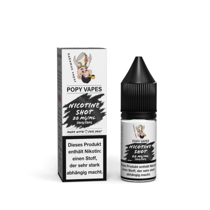 POPY VAPES Nicotine Shot 20mg/ml 50/50 