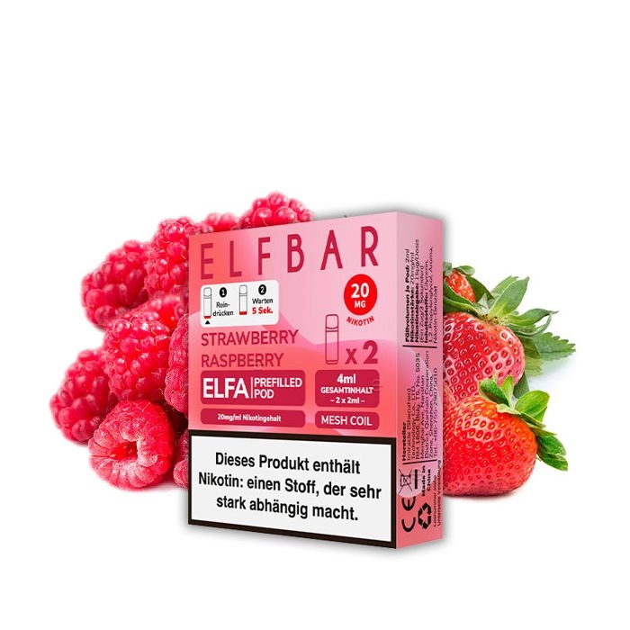 Elf Bar ELFA Prefilled Pods Strawberry Raspberry 