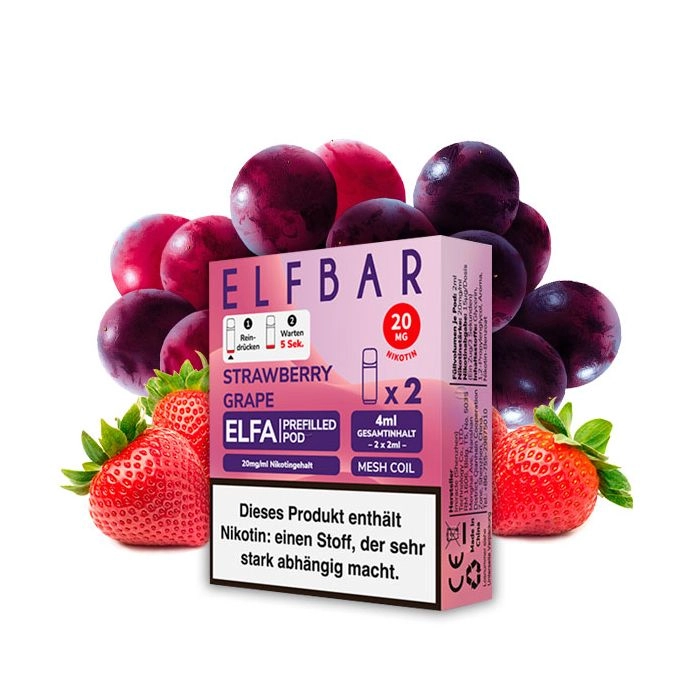 Elf Bar ELFA Prefilled Pods Strawberry Grape 