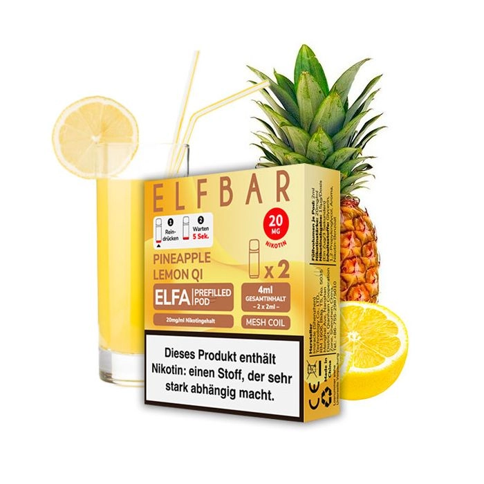 Elf Bar ELFA Prefilled Pods Pineapple Lemon QI 