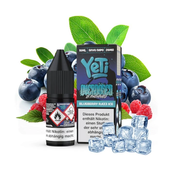 Yeti Blueberry Razz Ice Overdosed Nikotinsalz 