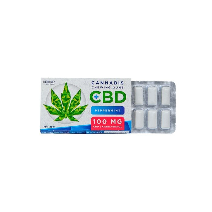 Euphoria CBD Chewing Gum Peppermint 