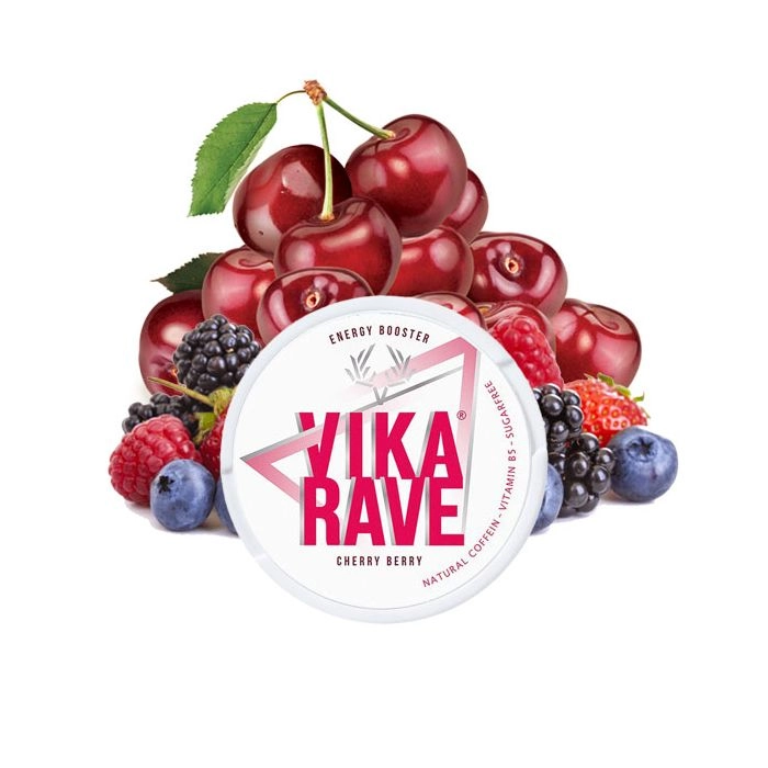 VIKA Rave Koffein Pouches Cherry Berry 