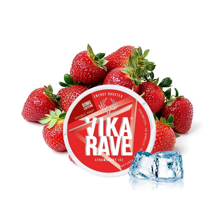 VIKA Rave Koffein Pouches Strawberry Ice 