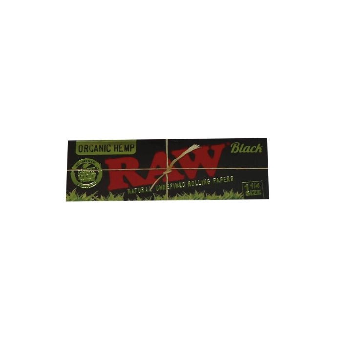 RAW Black Organic Hemp 1¼ Rolling Papers 