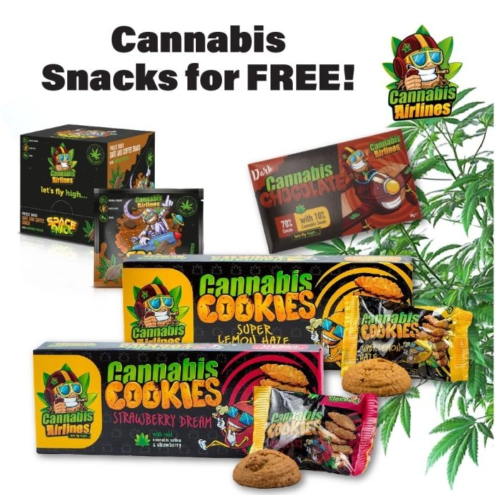 Cannabis Airlines Snacks for FREE Cannabis Airlines Snacks for FREE