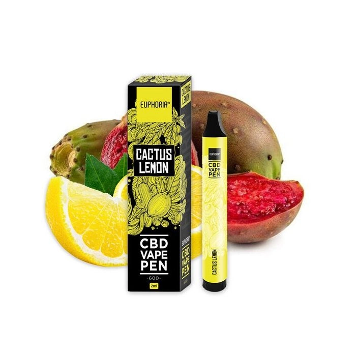 Euphoria CBD Disposable Vape Pen Cactus Lemon 