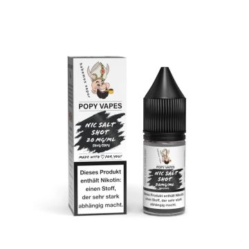POPY VAPES Nicotine Salt Shot 20mg/ml 50/50 