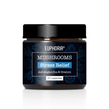 Euphoria Mushrooms Stress Relief Blend Ashwagandha & Brahmi 