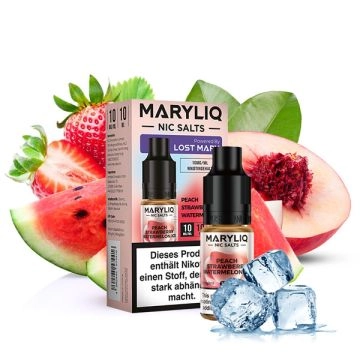 MARYLIQ Peach Strawberry Watermelon Ice Nikotinsalz 